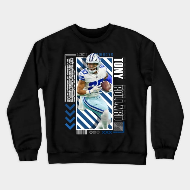 Tony Pollard Paper Poster Version 10 Crewneck Sweatshirt by art.Hamdan